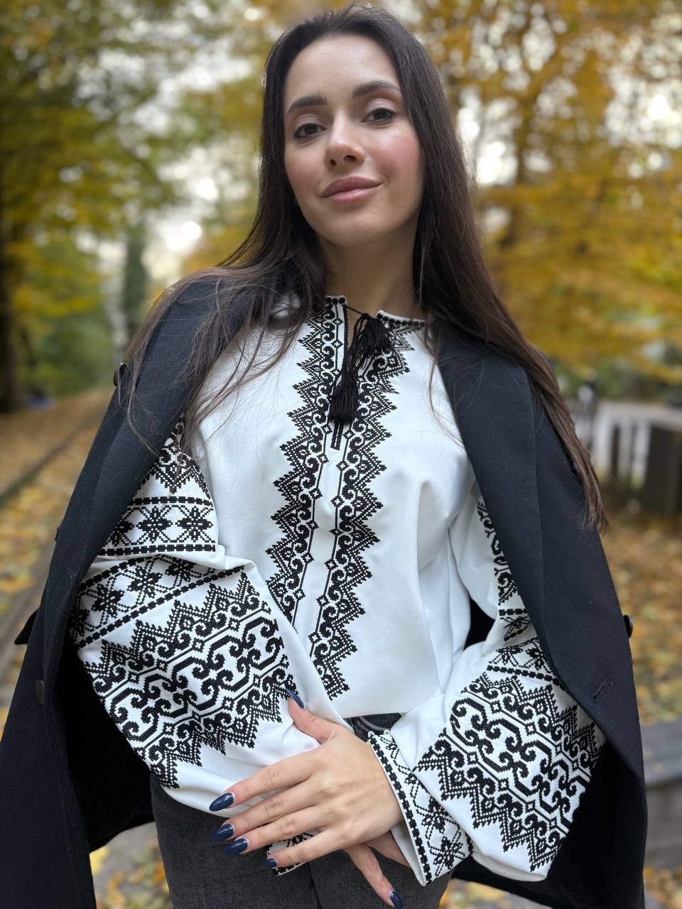 Embroidered Geometric Blouse