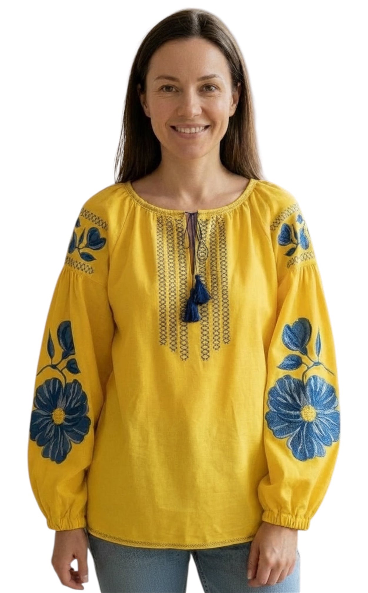 Yellow Ukrainian Vyshyvanka Blouse