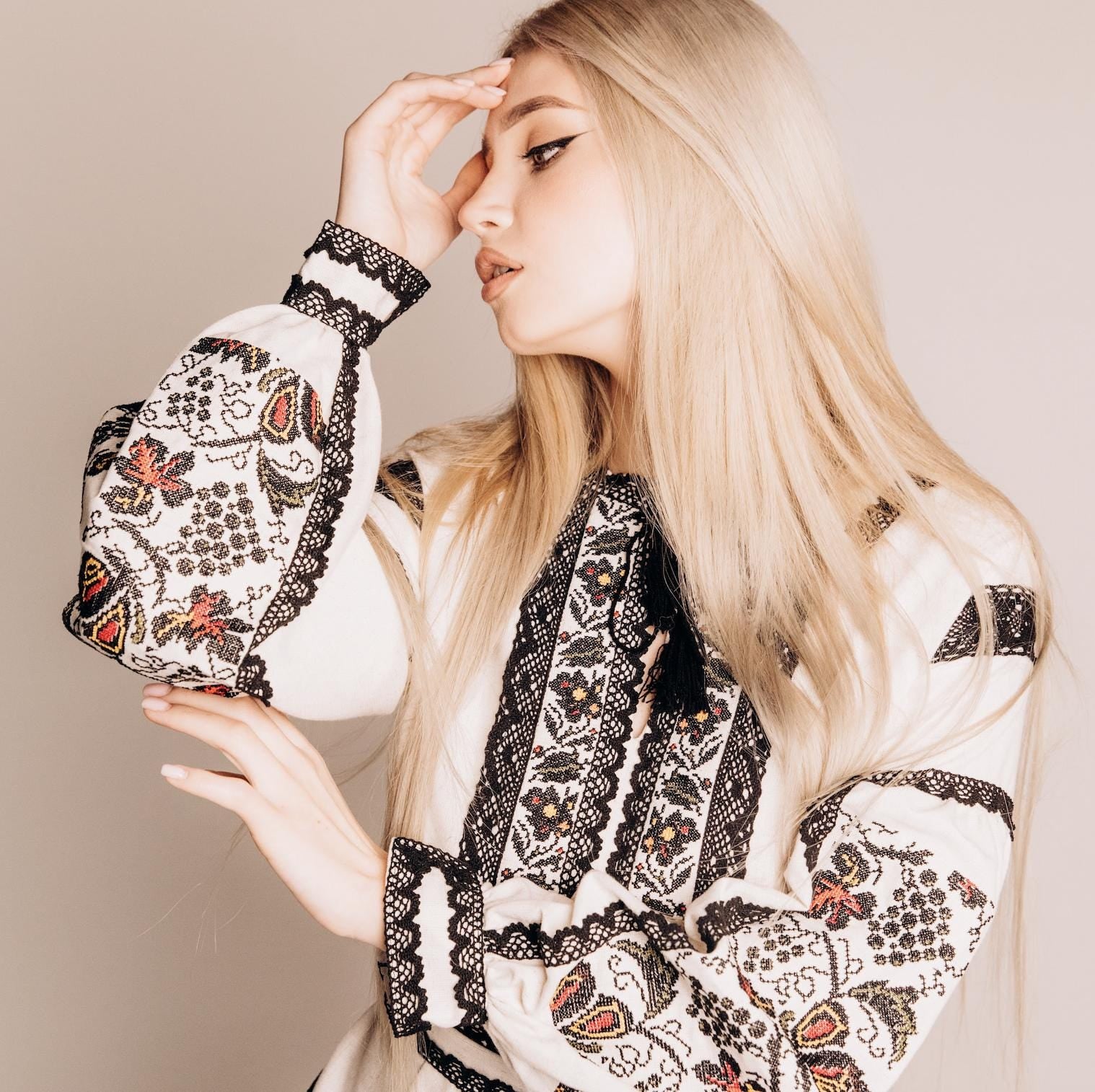 Embroidered Vyshyvanka Dress – Black & Multicolor