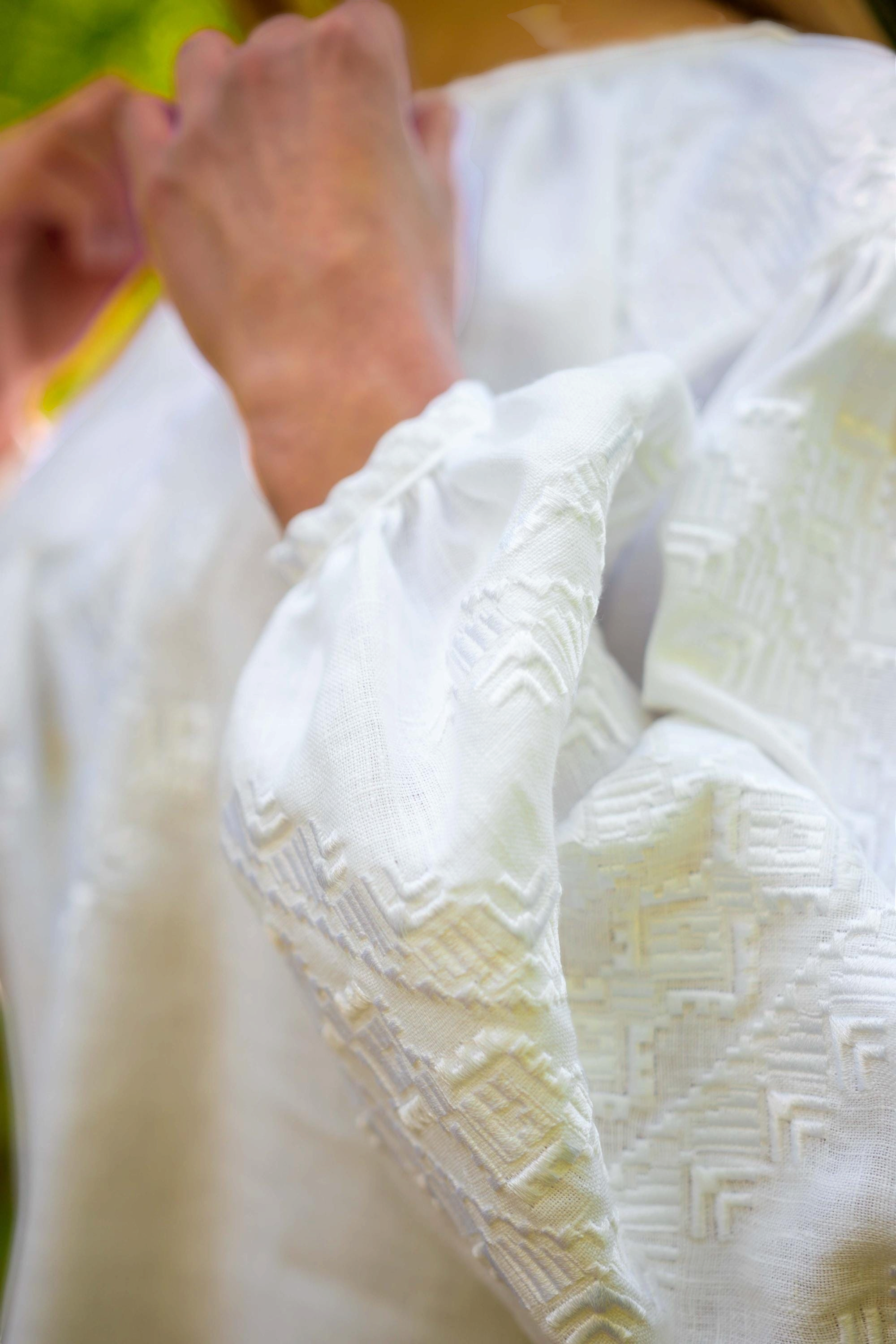 Custom White Linen Shirt, Whitework Embroidery, Sustainable Fashion, Eco Friendly Gift, Modern Ukrainian Blouse, Spring Boho Top, Wife