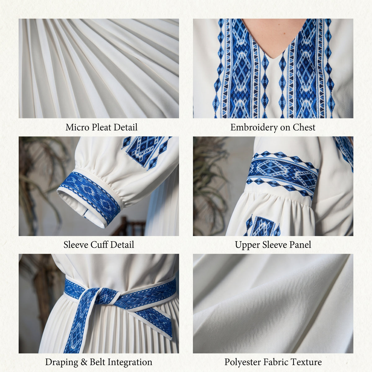 Blue Embroidered Vyshyvanka Dress