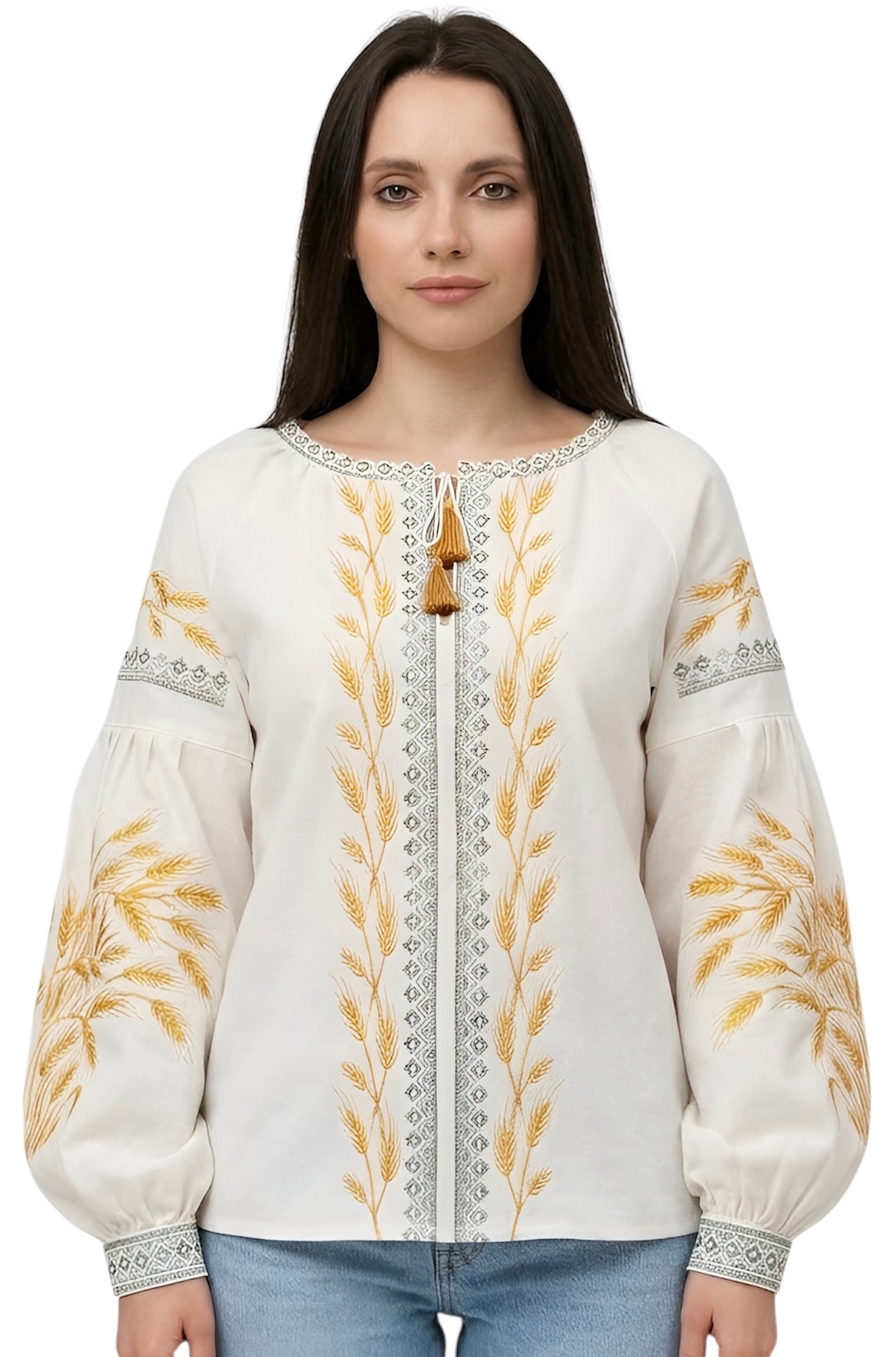 Wheat Embroidery Vyshyvanka – Boho Matching Outfit