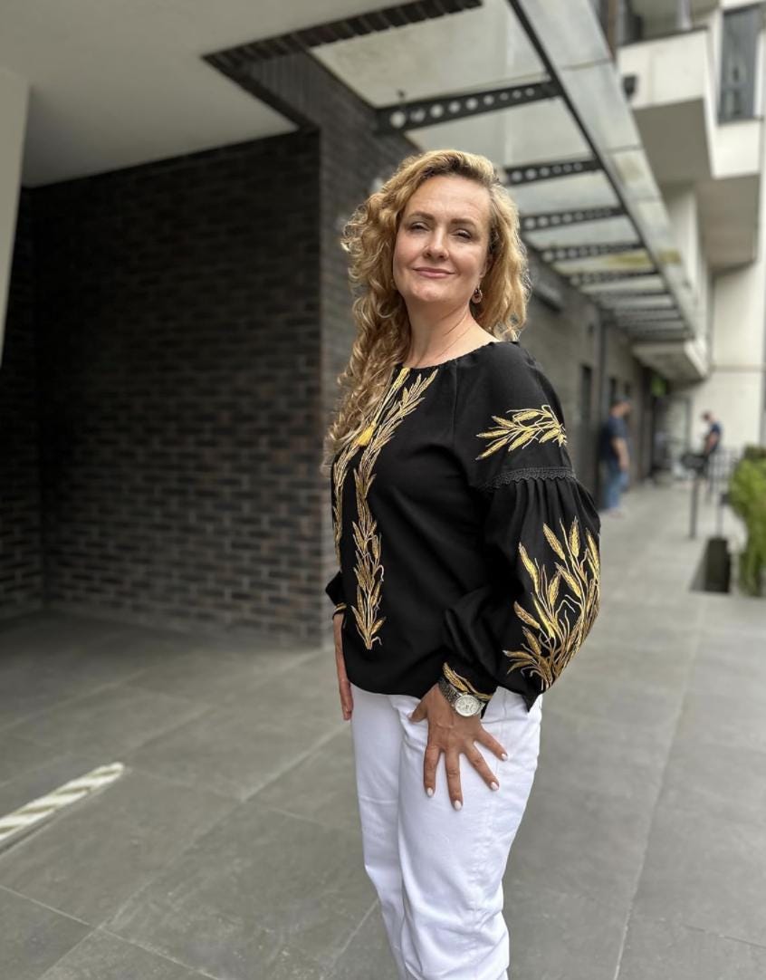 Elegant Boho Top, Black and Gold Embroidery, Wedding Guest Blouse, Eco Gift Packaging, Sustainable Fashion, Custom Fit Vyshyvanka, Artisan