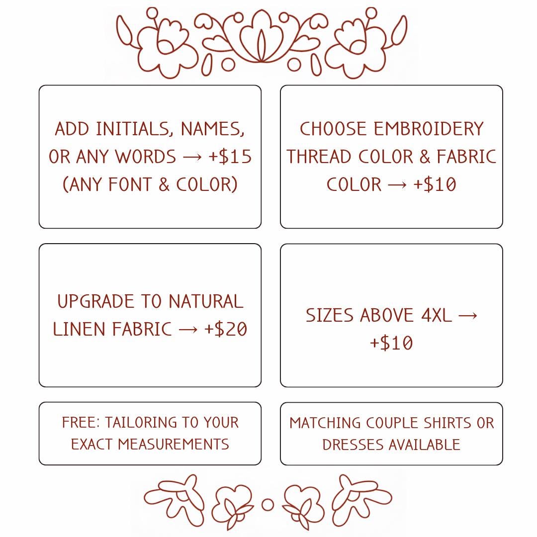 Verkhovyna Embroidered Shirt, Men's Linen Blend Tunic, Geometric Hutsul Pattern, Ukrainian Easter Outfit, Matching Couple, Custom Fit