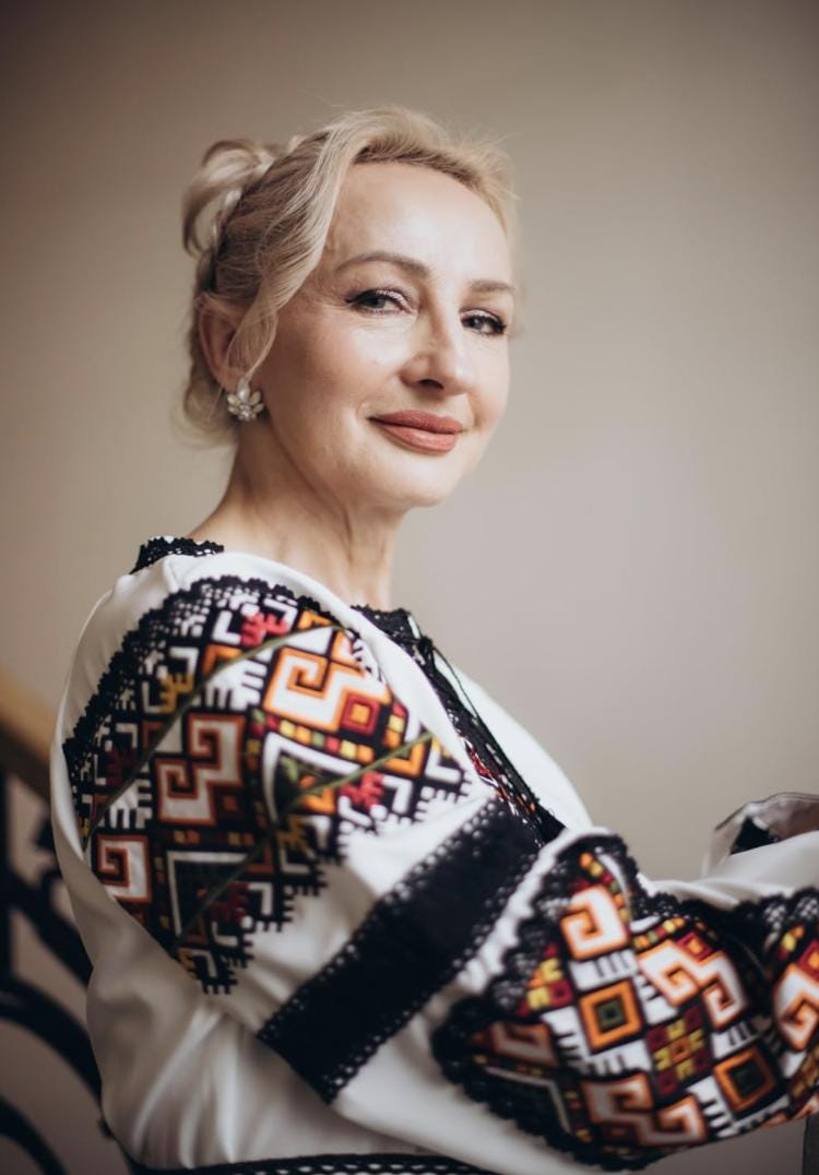 Ukrainian Easter Blouse, Lace Trim Boho Top, Geometric Embroidery, Wrinkle Free Crepe, Custom Size Folk Shirt, Modern Vyshyvanka, Mom Gift