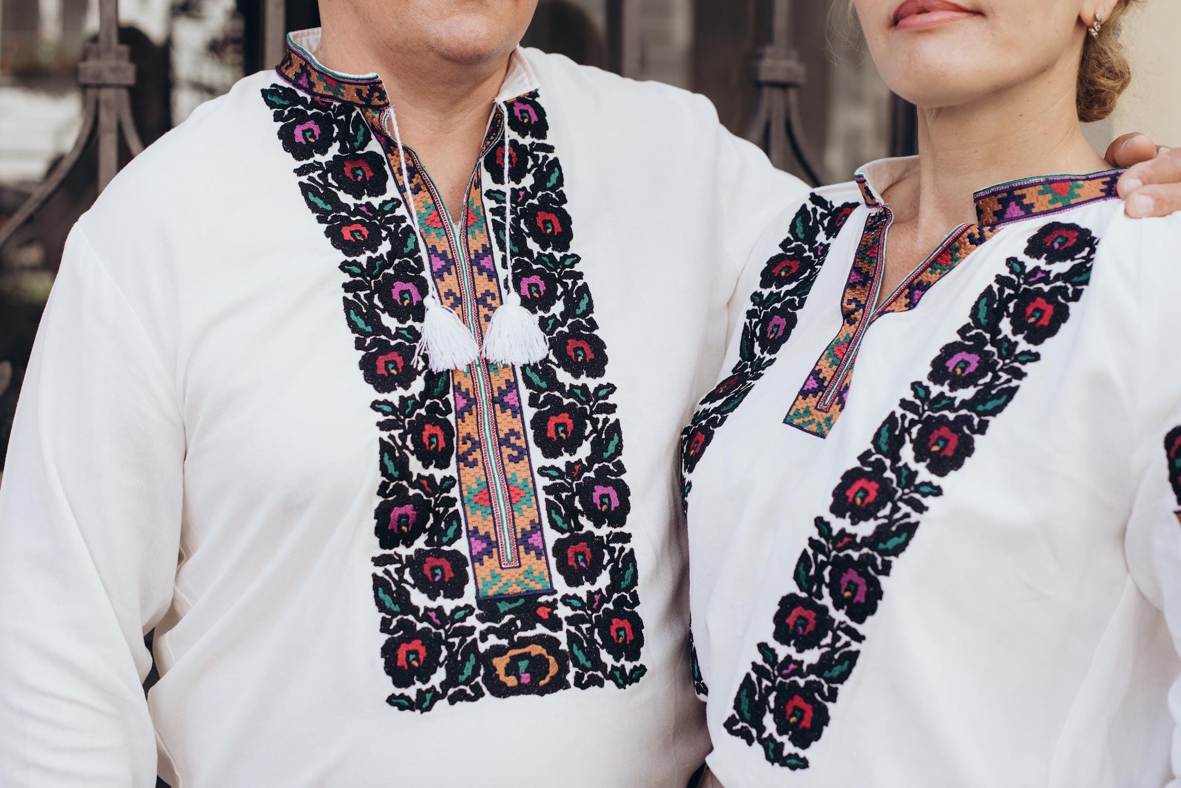 Borshchiv Embroidered Shirt, Men's Linen Viscose Top, Boho Wedding Tunic, Floral Geometric Pattern, Handcrafted Vyshyvanka, Spring Outfit