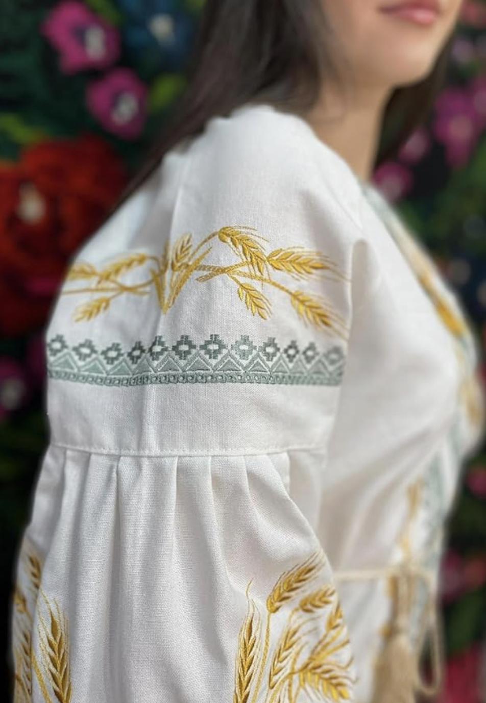 Wheat Embroidery Vyshyvanka – Boho Matching Outfit