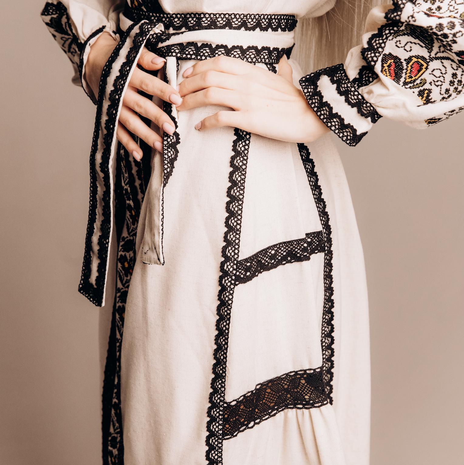 Embroidered Vyshyvanka Dress – Black & Multicolor