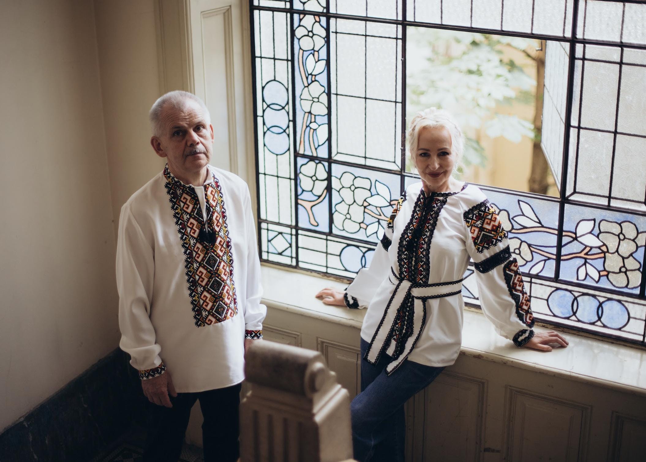 Handcrafted Men's Top, Traditional Ukrainian Shirt, Orange Black Embroidery, Spring Festival Wear, Plus Size Friendly, Artisan Made Gift