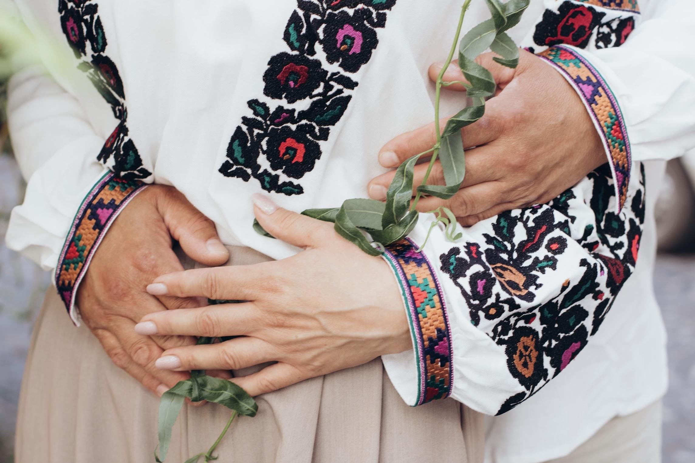 Borshchiv Style Blouse, Black Floral Embroidery, Ukrainian Easter Top, Linen Blend Shirt, Modern Folk Clothing, Custom Size, Artisan Made