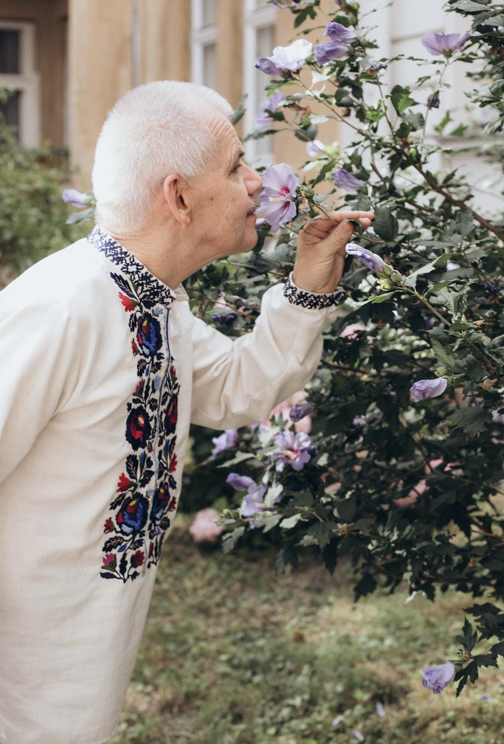 Ukrainian Easter Shirt, Floral Embroidery Men, Linen Viscose Top, Borshchiv Style, Traditional Folk Clothing, Eco Gift for Him