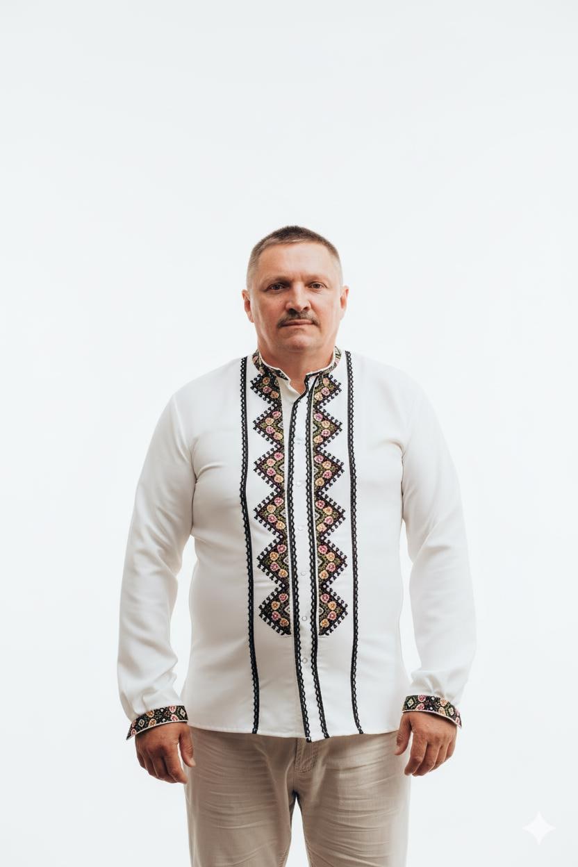 Handcrafted Men's Shirt, Traditional Ukrainian Embroidery, Snap Closure Top, Spring Festival Wear, Plus Size Friendly, Artisan Made Gift