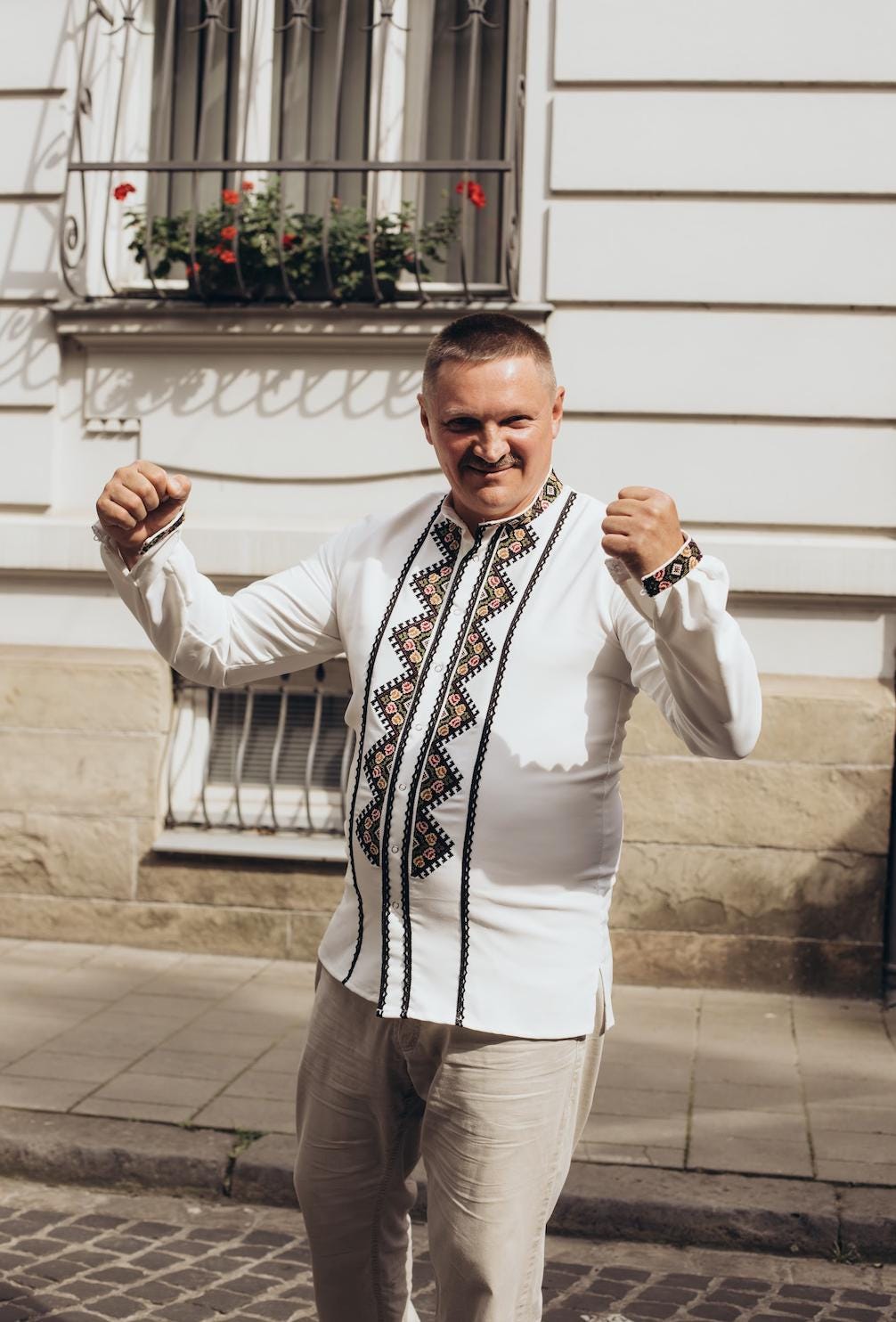 Handcrafted Men's Shirt, Traditional Ukrainian Embroidery, Snap Closure Top, Spring Festival Wear, Plus Size Friendly, Artisan Made Gift