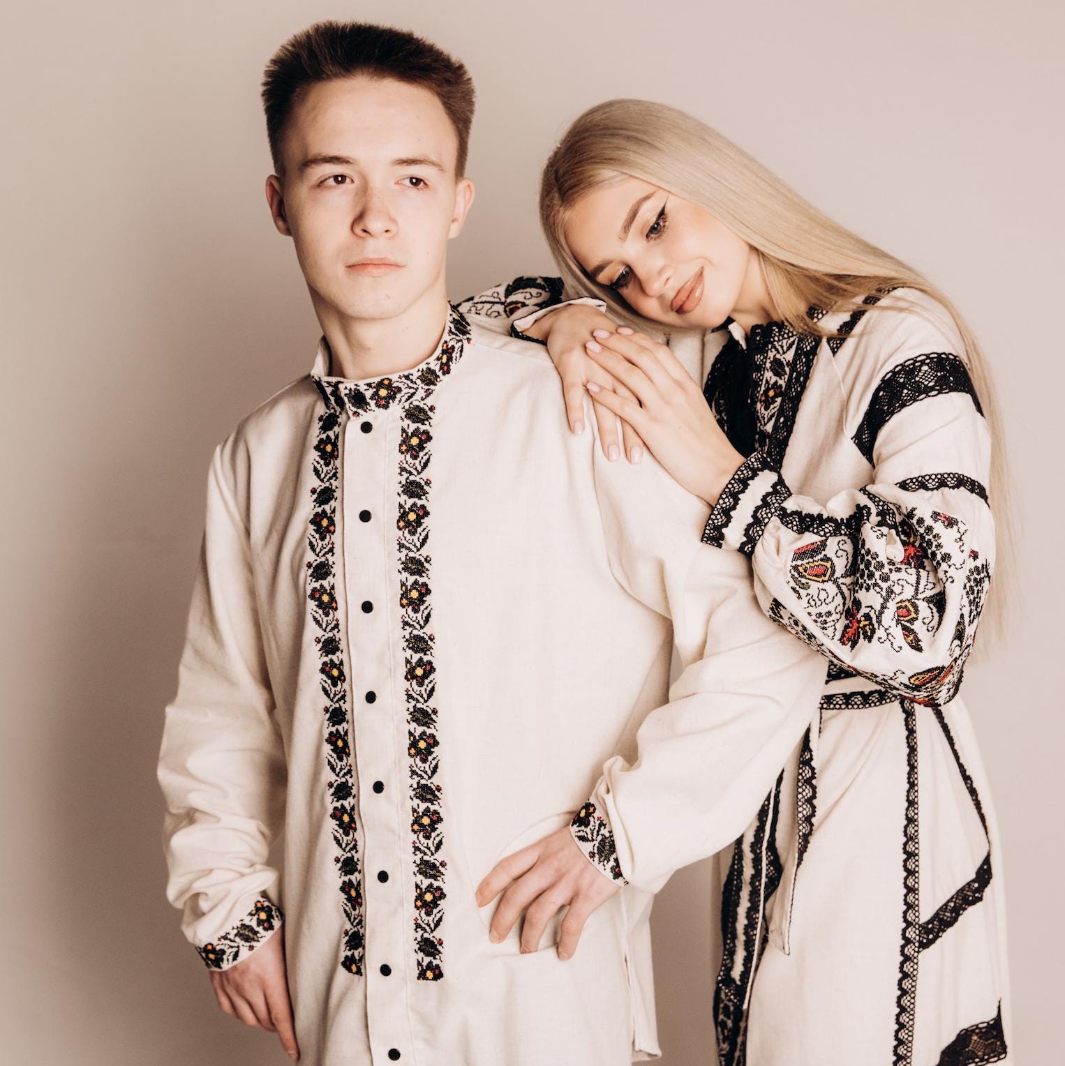 Embroidered Vyshyvanka Dress – Black & Multicolor