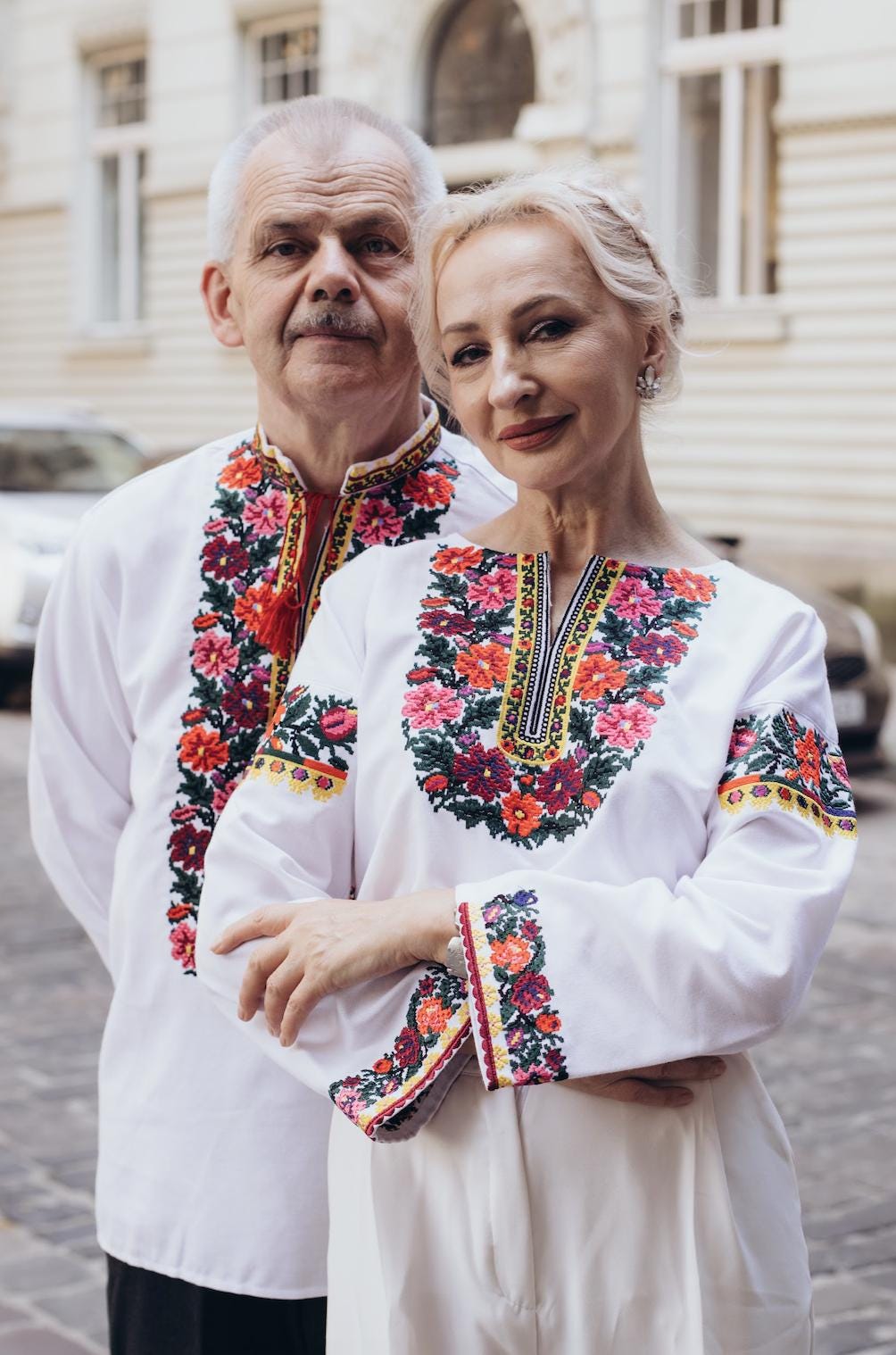 Men’s Ukrainian Embroidered Shirt | Bukovynian Floral Vyshyvanka | Handmade Homespun Fabric | Custom Size XS–4XL | Matching Couple Set