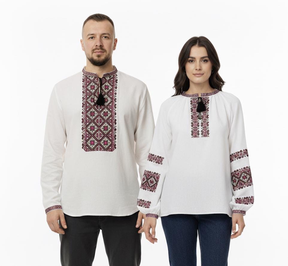 Women’s Ukrainian Embroidered Top | Linen Viscose Boho Vyshyvanka | Handmade Ethnic Floral Design