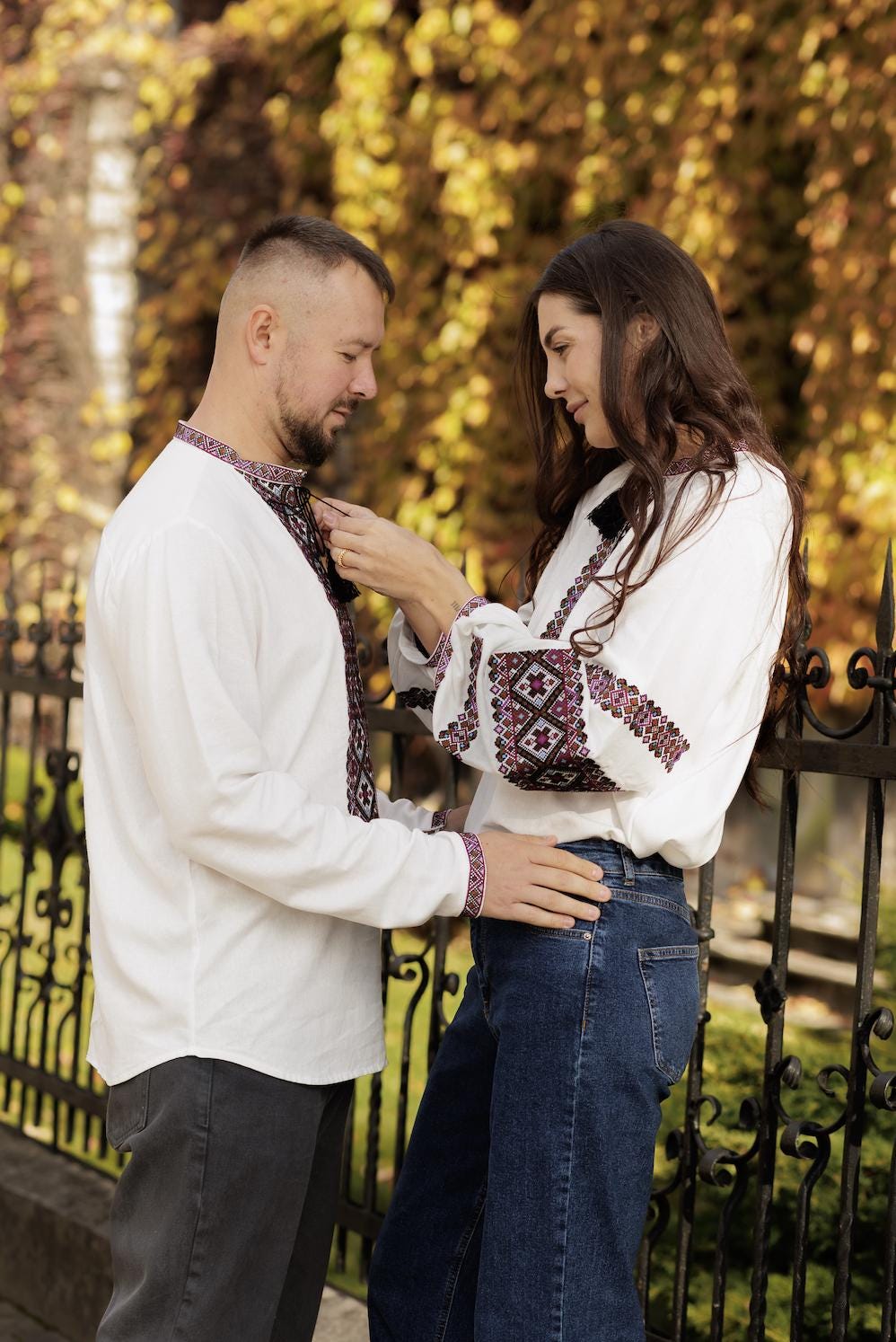 Women’s Ukrainian Embroidered Top | Linen Viscose Boho Vyshyvanka | Handmade Ethnic Floral Design