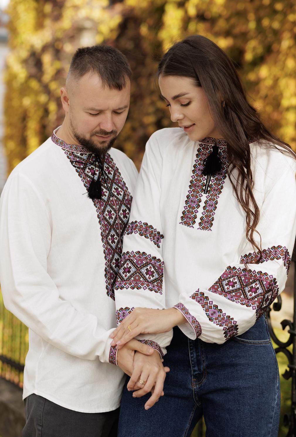 Women’s Ukrainian Embroidered Top | Linen Viscose Boho Vyshyvanka | Handmade Ethnic Floral Design