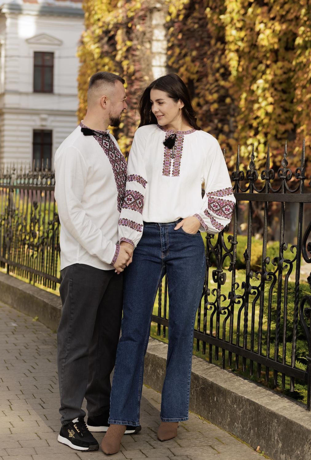 Women’s Ukrainian Embroidered Top | Linen Viscose Boho Vyshyvanka | Handmade Ethnic Floral Design