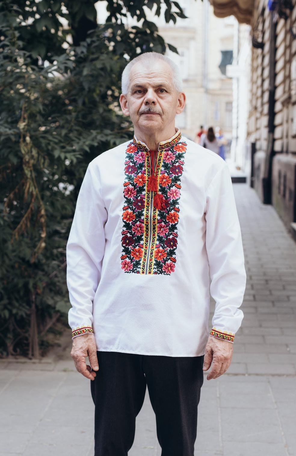 Men’s Ukrainian Embroidered Shirt | Bukovynian Floral Vyshyvanka | Handmade Homespun Fabric | Custom Size XS–4XL | Matching Couple Set