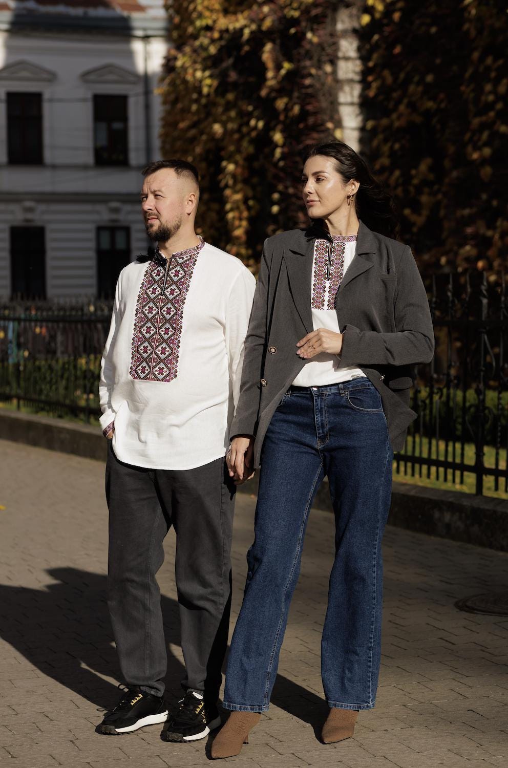 Women’s Ukrainian Embroidered Top | Linen Viscose Boho Vyshyvanka | Handmade Ethnic Floral Design