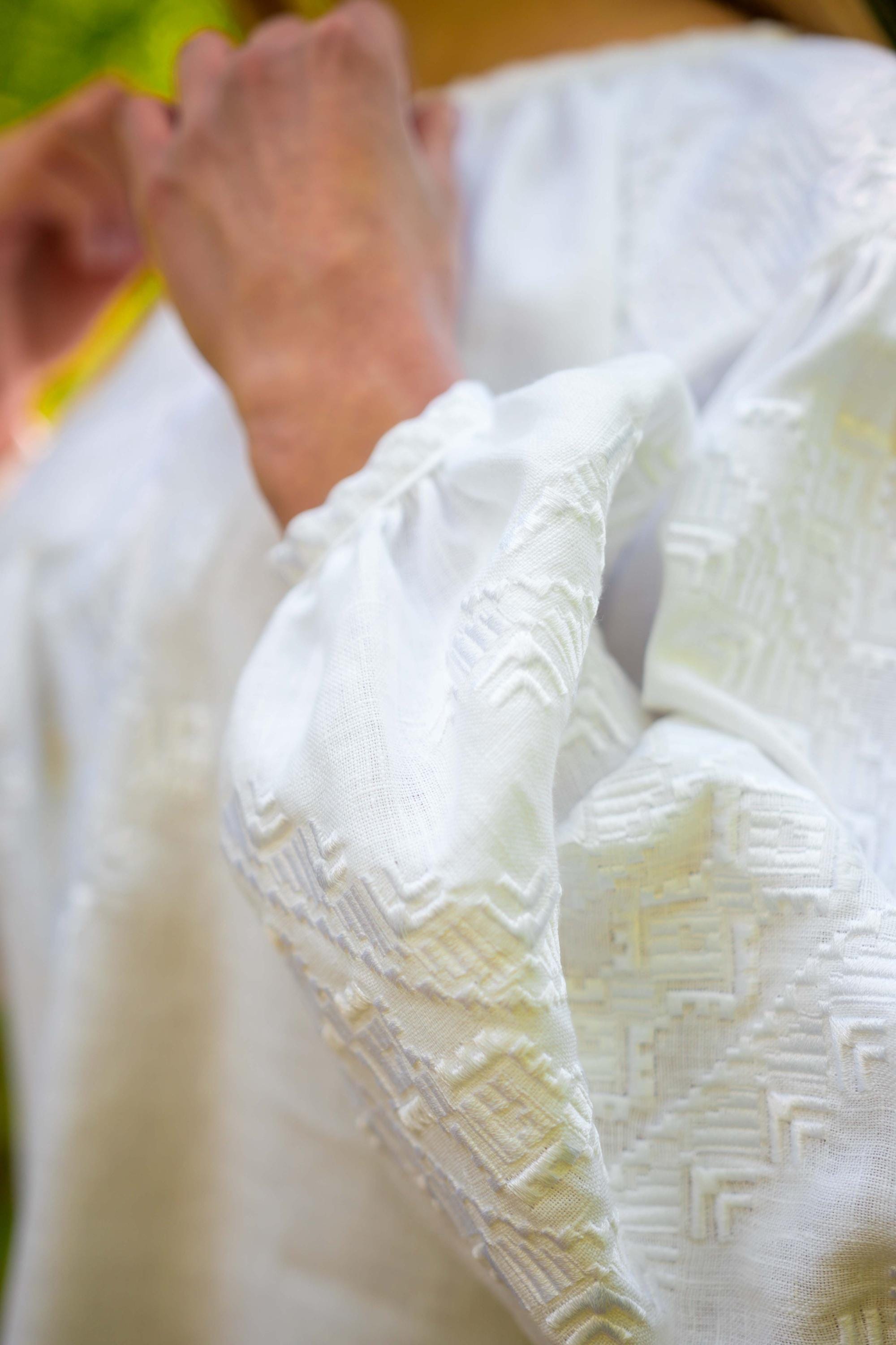 Custom White Linen Shirt, Whitework Embroidery, Sustainable Fashion, Eco Friendly Gift, Modern Ukrainian Blouse, Spring Boho Top, Wife