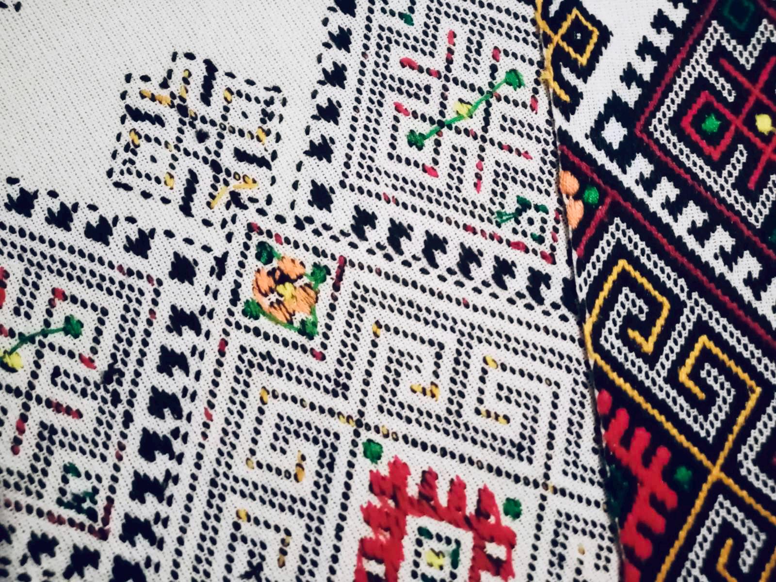 Ukrainian Rushnyk, Wedding Handfasting Cloth, Multicolor Geometric Runner, Traditional Folk Embroidery, Ceremonial Towel, Easter Decoration