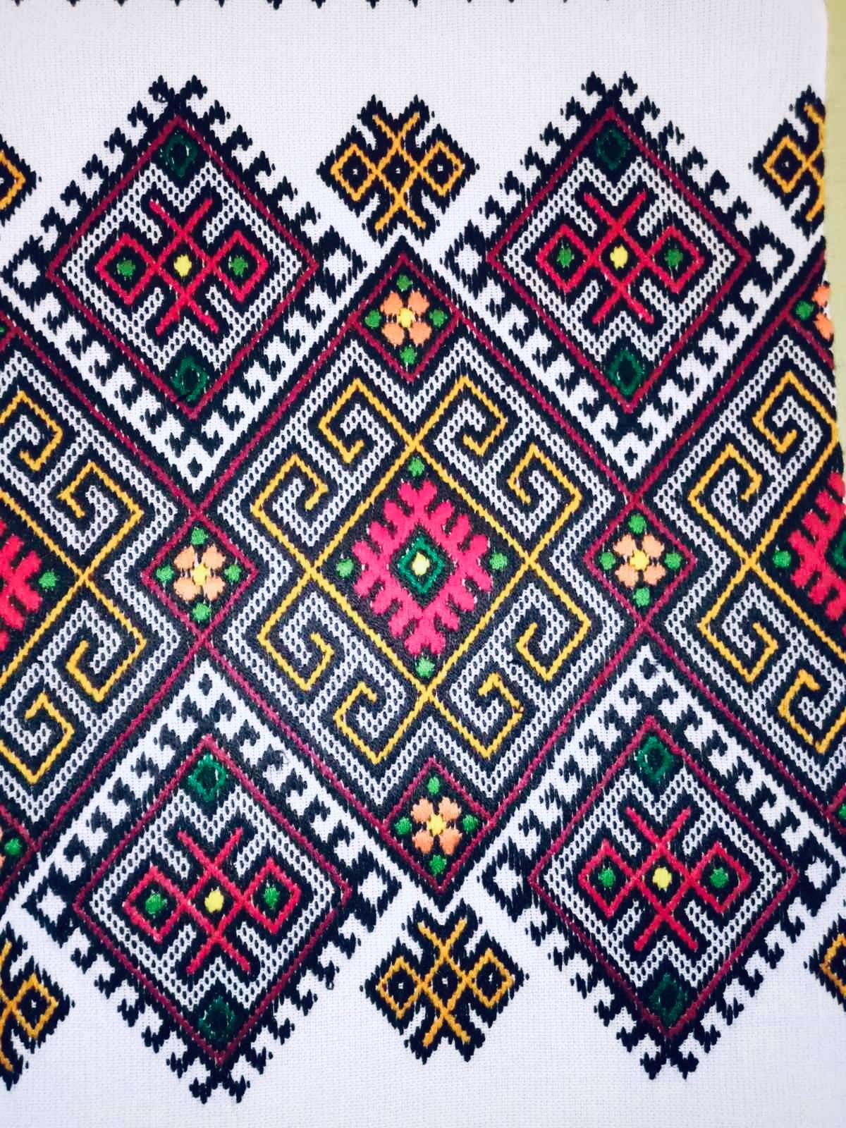Ukrainian Rushnyk, Wedding Handfasting Cloth, Multicolor Geometric Runner, Traditional Folk Embroidery, Ceremonial Towel, Easter Decoration