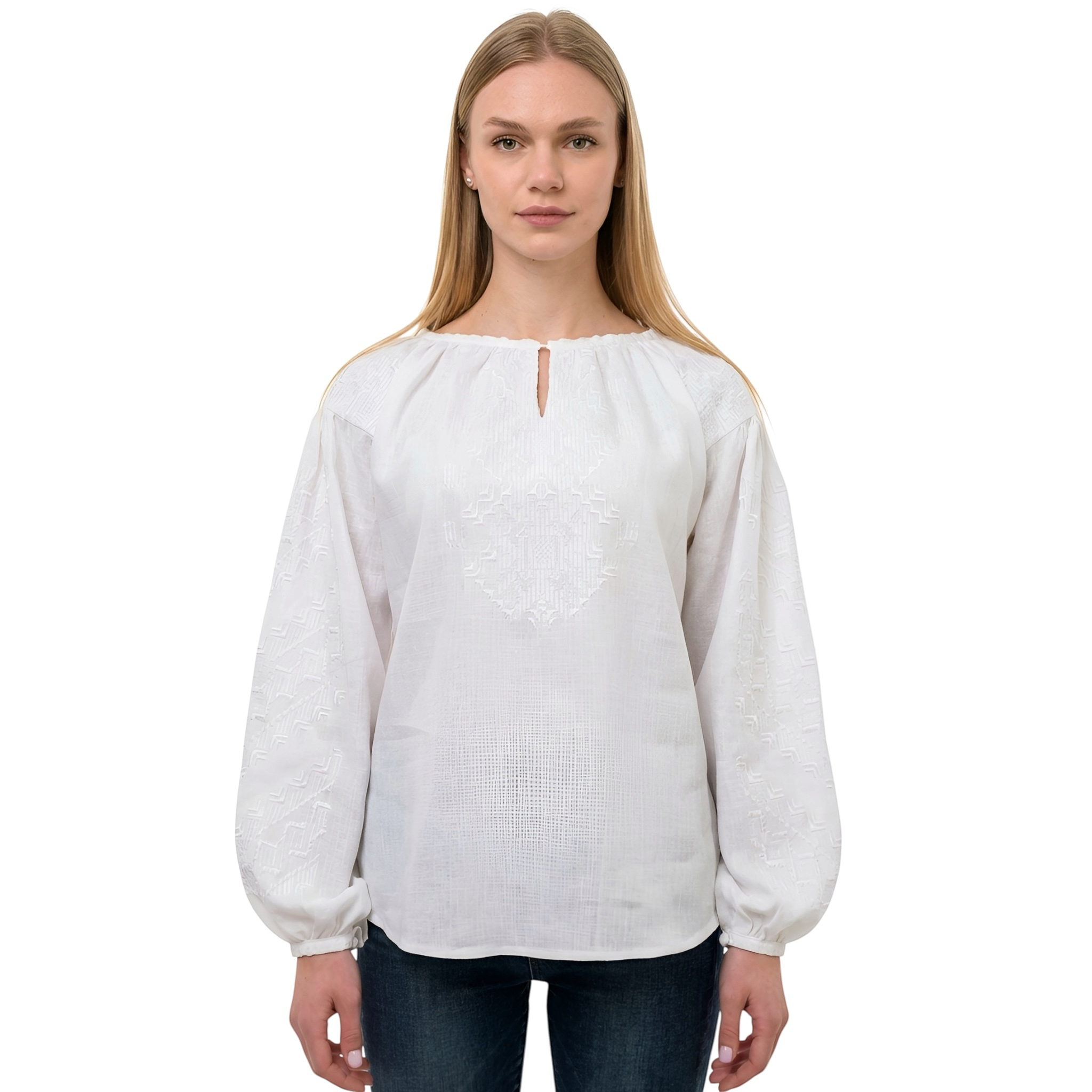 Custom White Linen Shirt, Whitework Embroidery, Sustainable Fashion, Eco Friendly Gift, Modern Ukrainian Blouse, Spring Boho Top, Wife